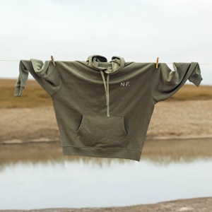 Nor-folk. Unisex Oversize Hoodie Khaki